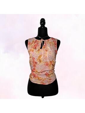 Point Zero Floral Tank Top Summer Boho Size S